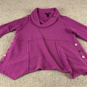 Ali Miles Pink Cowl Neck Sweater